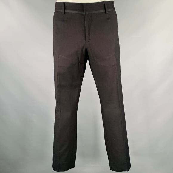 JUST CAVALLI Black Cotton Blend Single Breasted Tuxedo - Picture 5 of 16